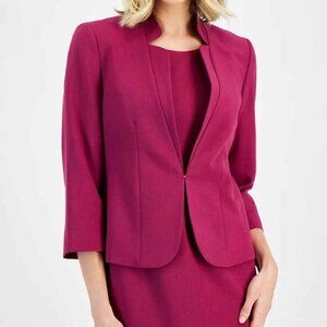 Le Suit Women's 6P Sheath Dress with Topper Jacket, Wild Rose